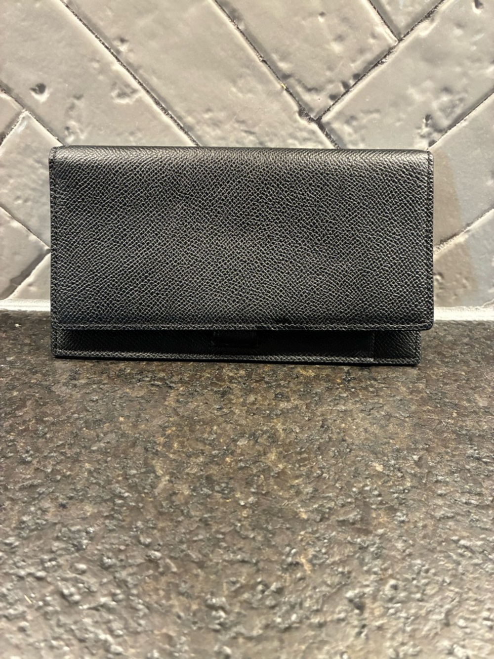 Coach Peddled Leather Checkbook cover.